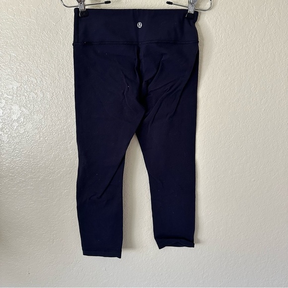 Lululemon Wunder Under Crop blue leggings size 4 - Picture 9 of 10